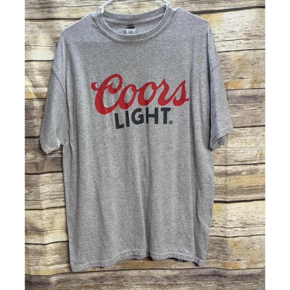 Coors Light Men's XL Gray T Shirt Tennessee River Cold Mountain Beer EUC